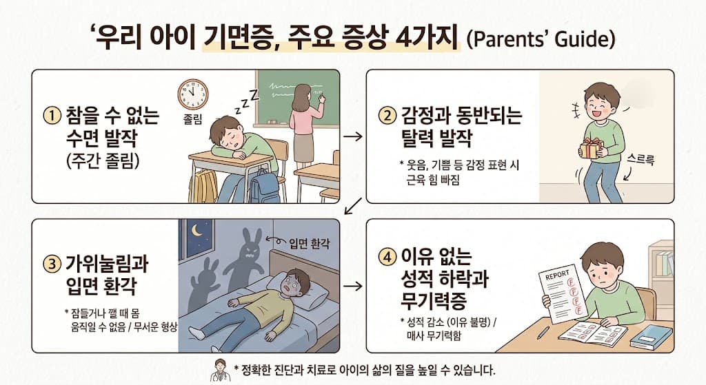 아이의 졸음, 게으름이 아닌 '기면증' 신호일 수 있습니다.